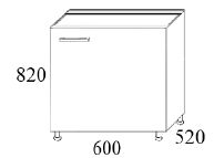 Szafka kuchenna dolna MKS5 60x52x82h